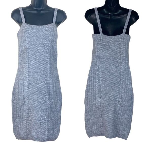 House of Harlow 1960 Heather Gray Knit Sleeveless Mini Dress Sz M - Picture 12 of 12